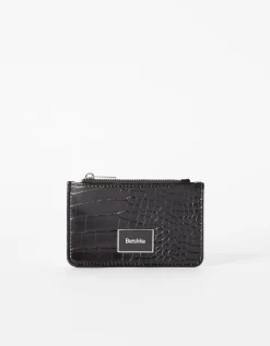 BERSHKA Tarjetero textura Blanco Sale
