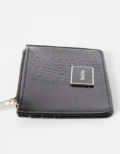 BERSHKA Tarjetero textura Blanco Sale