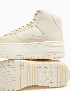 BERSHKA Zapatillas abotinadas combinadas Multicolor Cheap