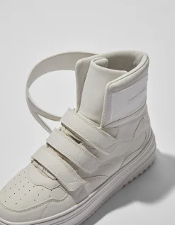 BERSHKA Zapatillas abotinadas detalle tiras hombre Crudo Online