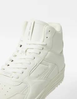 BERSHKA Zapatillas abotinadas hombre Blanco Outlet
