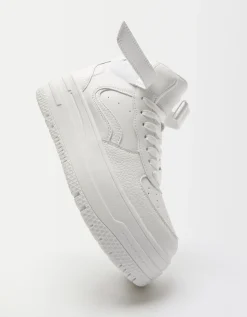 BERSHKA Zapatillas abotinadas tira Blanco Flash Sale