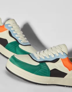 BERSHKA Zapatillas acolchadas pespuntes hombre Multicolor Flash Sale