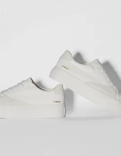 BERSHKA Zapatillas detalles acolchados Blanco Outlet