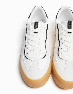 BERSHKA Zapatillas estilo retro hombre Negro Hot
