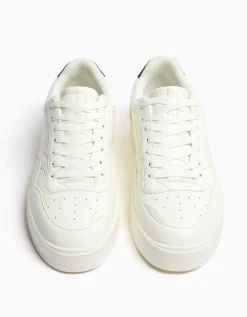BERSHKA Zapatillas estilo retro hombre Blanco Cheap