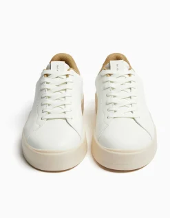 BERSHKA Zapatillas estilo retro hombre Crudo Outlet