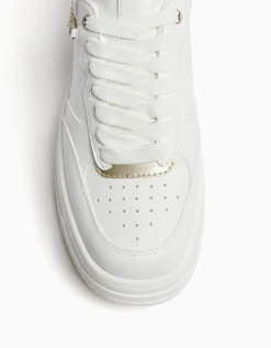 BERSHKA Zapatillas plataforma cadena Blanco Discount