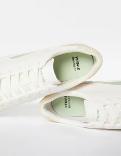 BERSHKA Zapatillas plataforma combinadas Blanco Discount