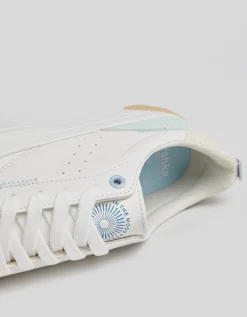 BERSHKA Zapatillas plataforma combinadas Blanco Discount
