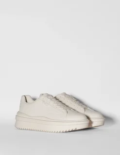 BERSHKA Zapatillas suela volumen hombre Blanco Sale