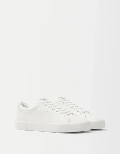 BERSHKA Zapatillas talón grabado hombre Blanco Cheap