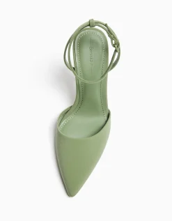 BERSHKA Zapato tacón destalonado pulsera Fucsia Shop