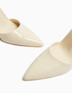 BERSHKA Zapato tacón destalonado pulsera Crudo Shop