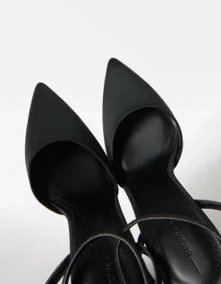 BERSHKA Zapato tacón destalonado pulsera Negro Sale