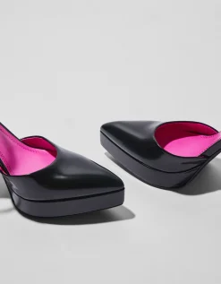 BERSHKA Zapato tacón plataforma Negro Store