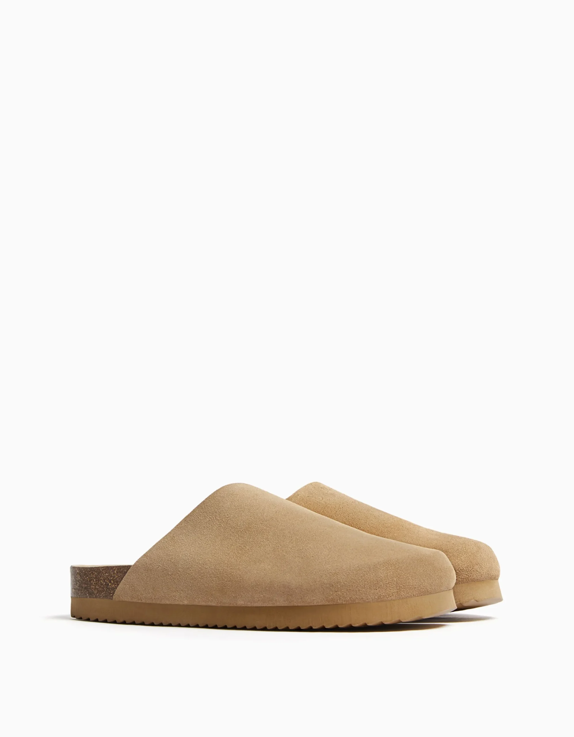 BERSHKA Zueco piel serraje Arena Store